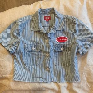 Cropped dickies mechanic shirt